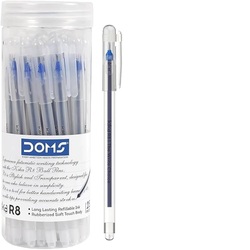 DOMS Kika R8 Ball Point Pen - Blue - Set of 25